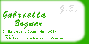 gabriella bogner business card